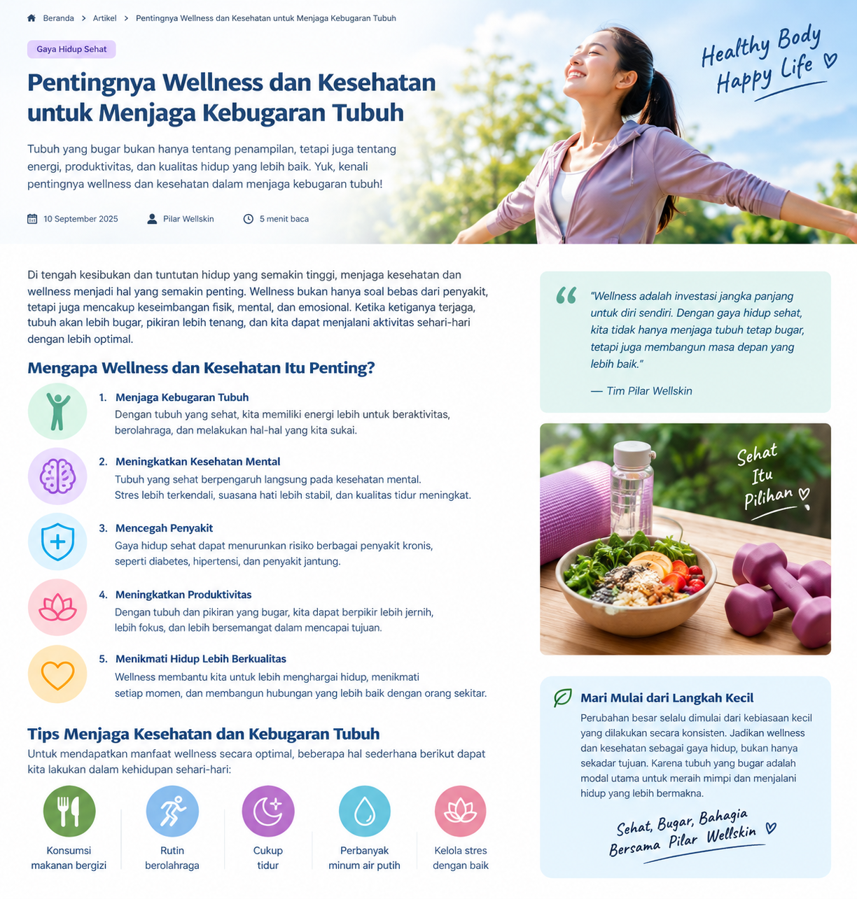 Pentingnya Wellness dan Kesehatan